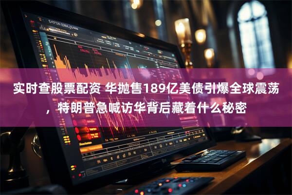 实时查股票配资 华抛售189亿美债引爆全球震荡，特朗普急喊访华背后藏着什么秘密
