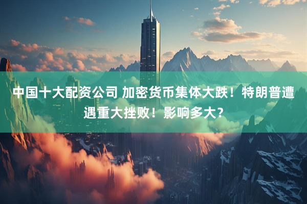 中国十大配资公司 加密货币集体大跌！特朗普遭遇重大挫败！影响多大？